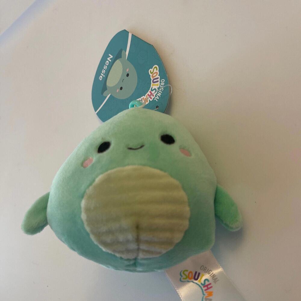 NWT 3.5" Nessie the Lochness Monster Squishmallow Clip Kellytoy